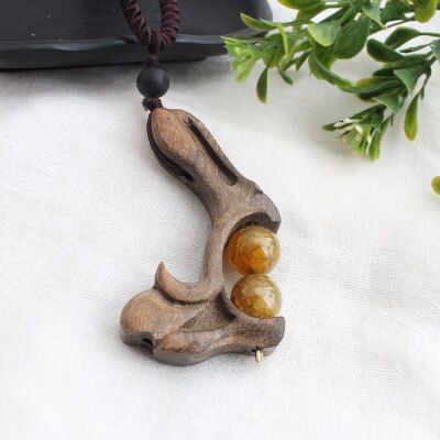 2020 New Women Men Necklace Handmade Vintage Resin Wood Statement Necklaces & Pendants Long Rope Wooden Necklace Jewelry Gifts