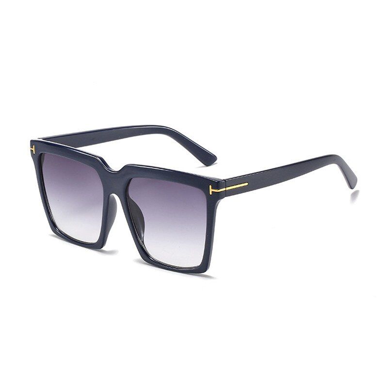 BlueWomen Oculos Plastic Classic Big T Frame Square Sunglasses Men Fashion Eyeglasses Retro Eyewear Outdoor Sun Glasses UV400 Gafas