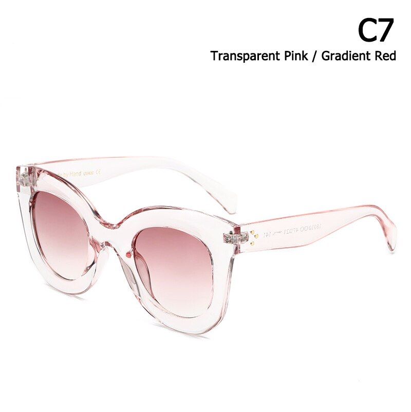 C7JackJad Women Fashion Gradient Vintage Cat Eye Style Sunglasses Classic 3 Dots Brand Designer Sun Glasses Oculos De Sol 18010