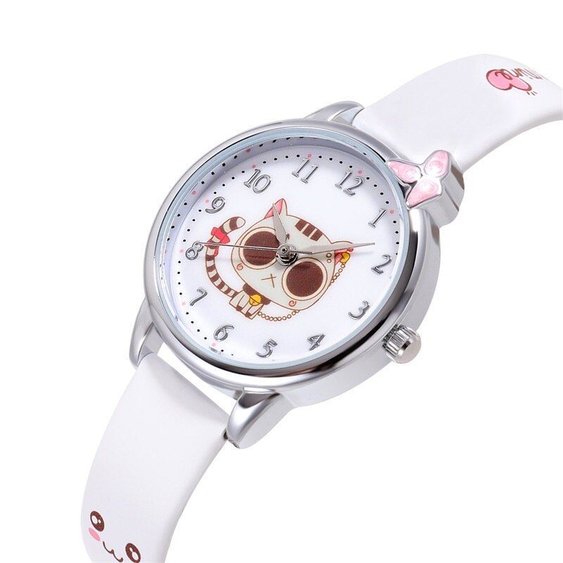 SYNOKE Cartoon Cat Dial Watch Multi-styling Cute Style Watch Kids Boys Student Gift Watches Quartz Watch Waterproof Kid Watch