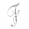 1 Pc Fashion Uni Rhinestone English Letters Alphabet A-Z Brooch Pin Ornament