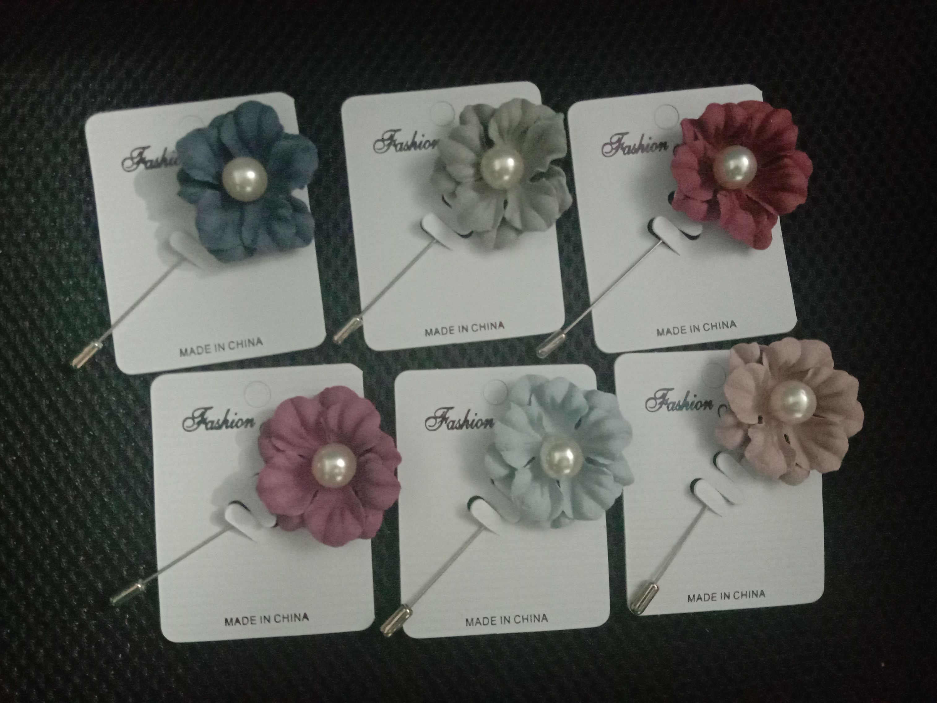 Metal and Fabric Hijab Pin For Women- 1 Pcs
