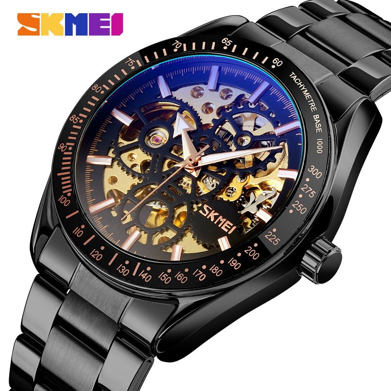 SKMEI Automatic Mechanical Watch Fashion Formal Stainless Steel Waterproof Wrist Watch For Men Man 9194