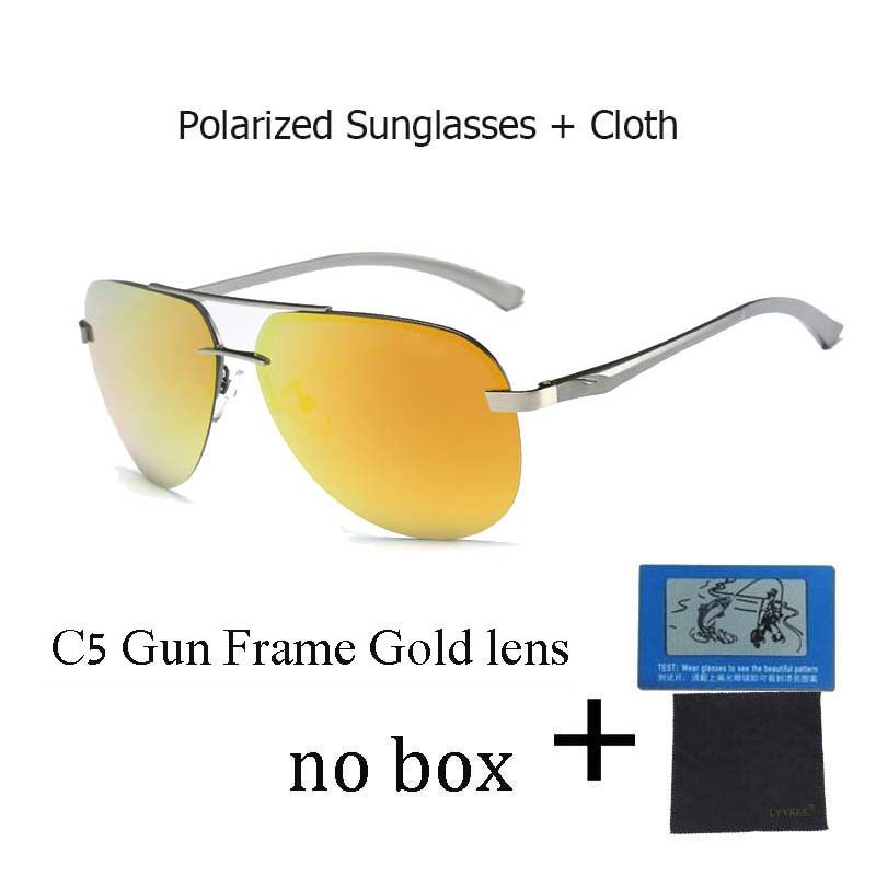 143 C5 no boxlvvkee Luxury Aluminum Polarized sunglasses Women Men 2021 fashion Rimless Aviation frame sun glasses rays pilot Mirror blue