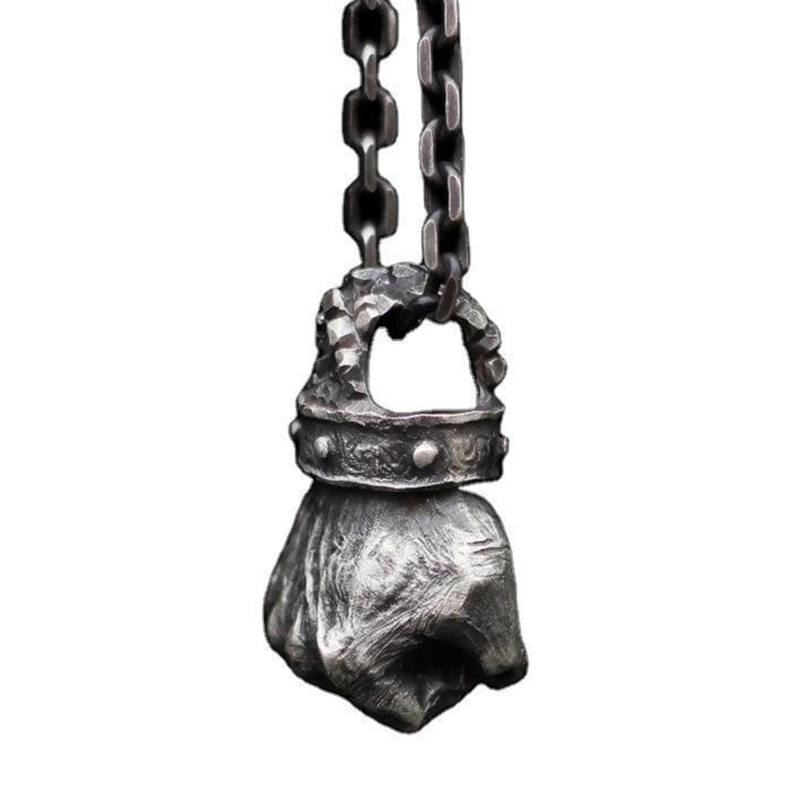 Pendant Necklace Fist Vintage Alloy Gothic Powerful Fist Pendant Necklace for Unisex