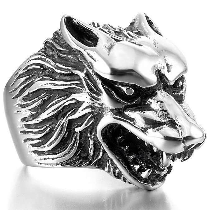 Free Fan Gothic Punk Vintage Dragon Men Ring Jewelry For Women Snake Tiger Skull Steampunk Stainless Steel Rings Male