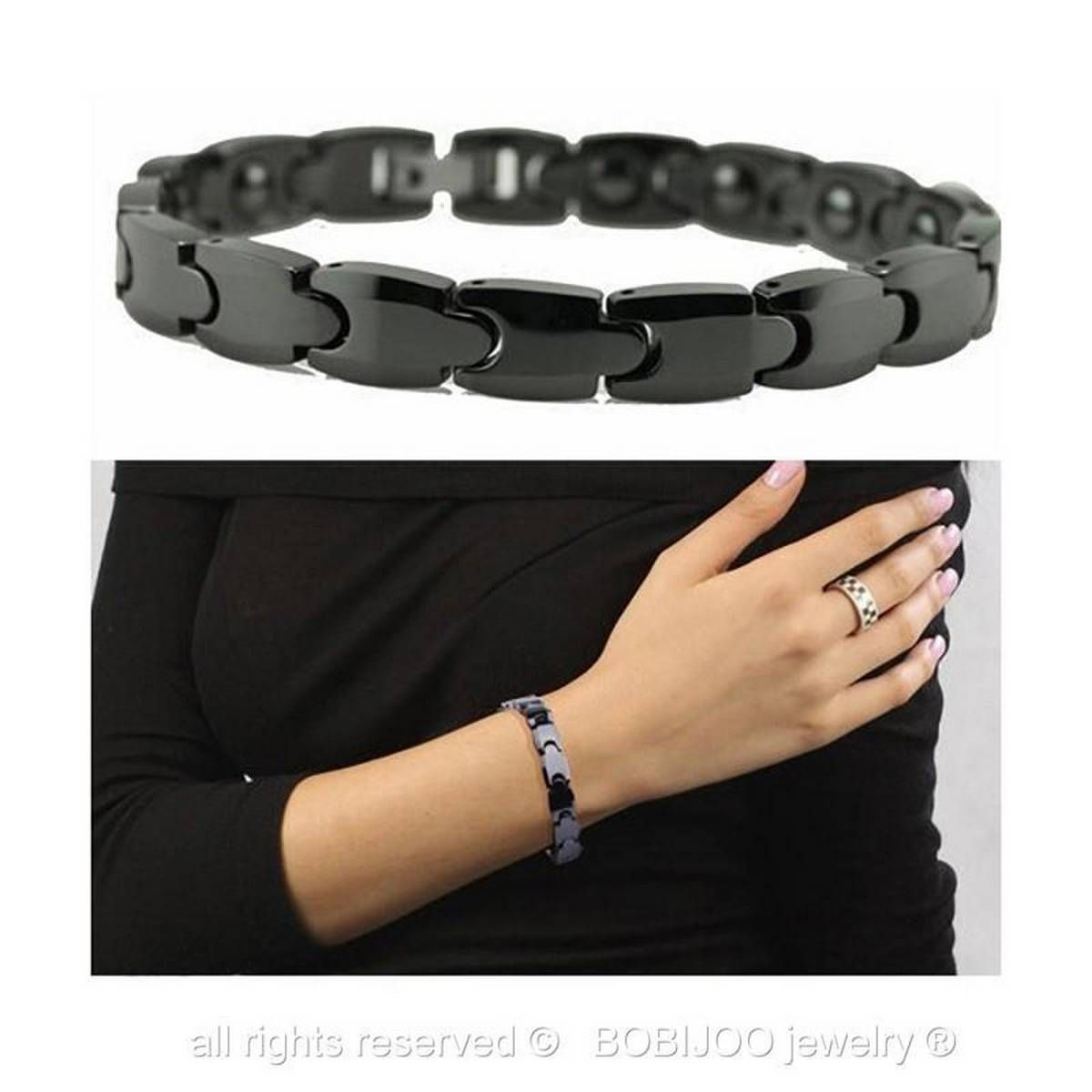 Black E-Links Bracelet for Men