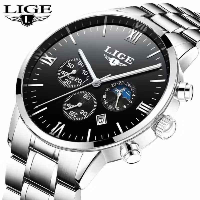 LIGE Watch 9831 Men Fashion Sports Quartz Clock Waterproof Watch
