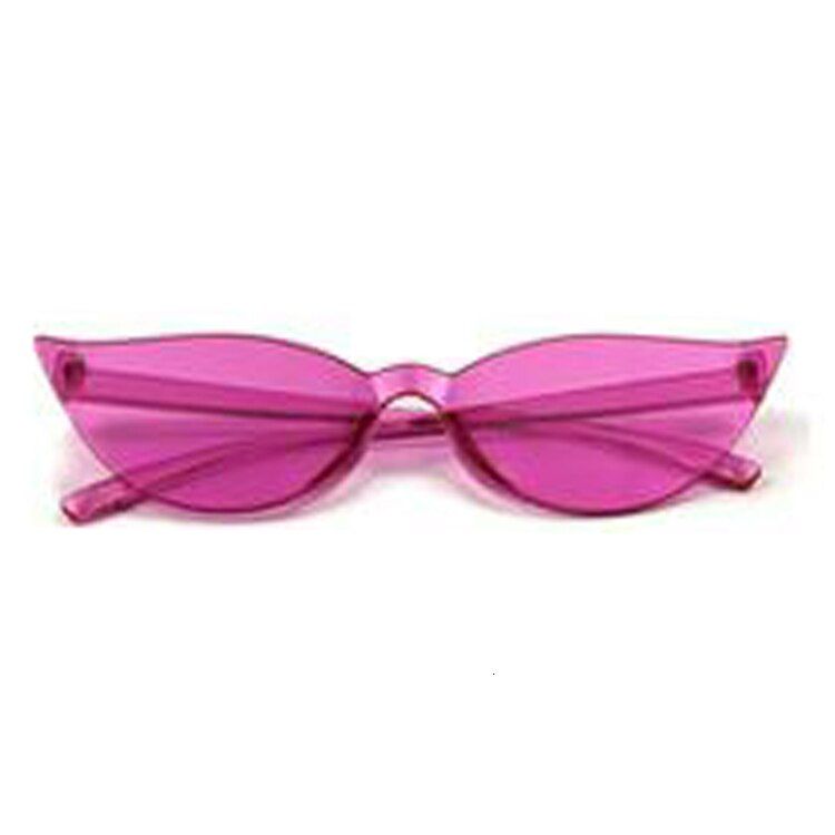 C3PurplePinkCOOYOUNG Fashion Cat Eye Women Luxury Brand Designer Trendy Narrow Triangular Sunglasses Small Ladies Vintage Sun Glasses UV400