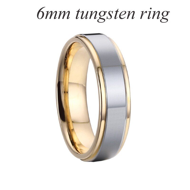 Bicolor Lover Alliance titanium jewelry Couple Wedding Rings set for men and women marriage tungsten ring  4mm 5mm 6mm