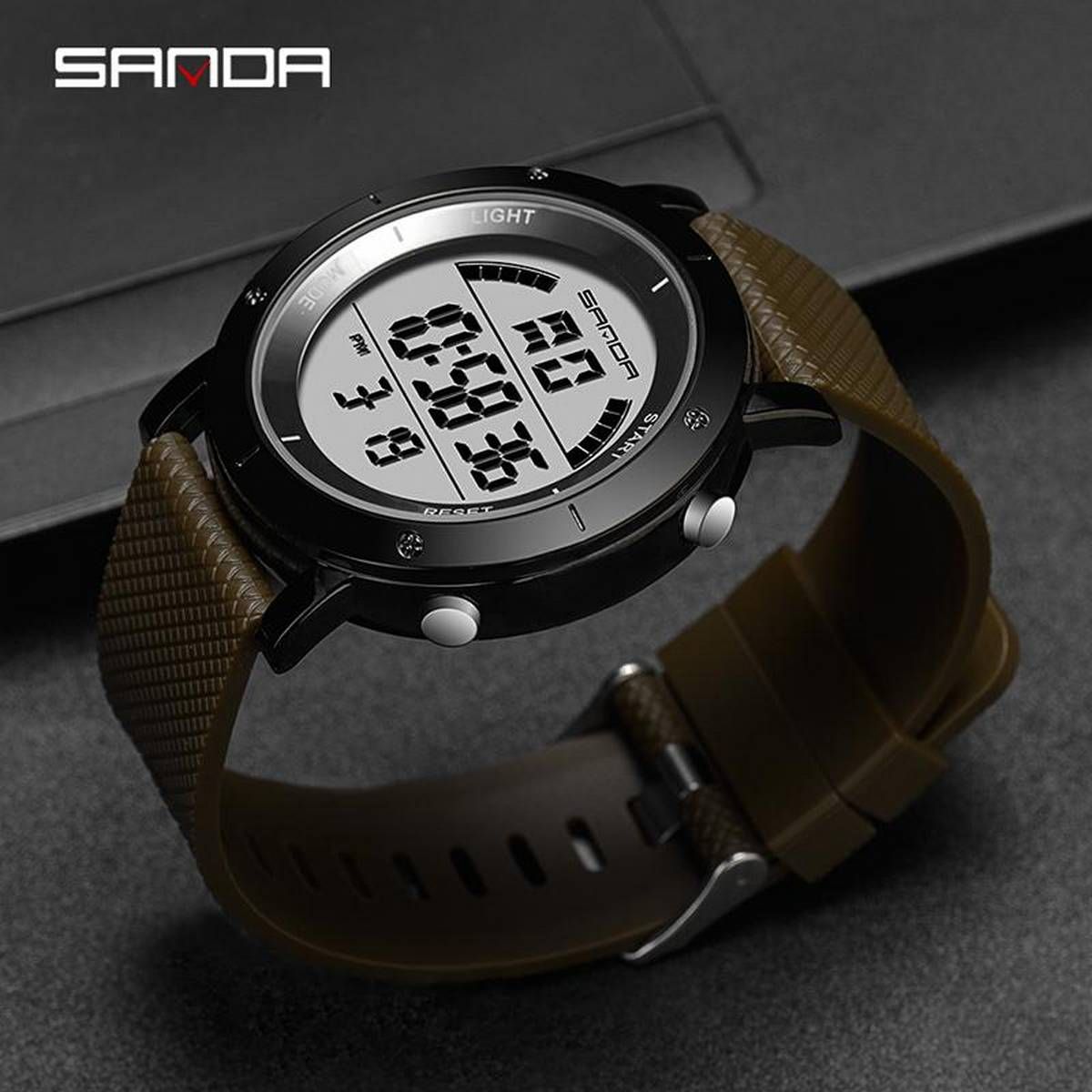SANDA Men Brand Watch Men's Multifunction Digital Waterproof LED Digital Watch Quartz Casual Top Outdoor Swimming Men's Electronic Watch