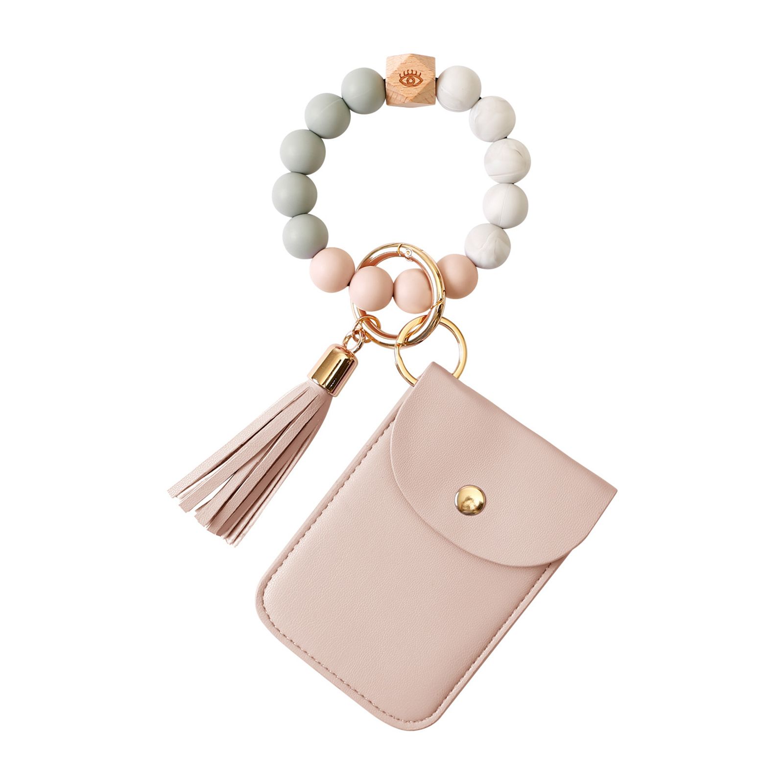 Card Pouch Wear-resistant Wristlet Wallet Bracelet Keychain
