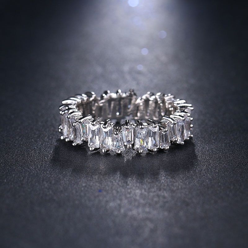 2017  Fashion AAA Cubic Zircon Ring Wholesale Filled For Women Wedding Party Fashion Jewelry Factory Price Bijoux AR055