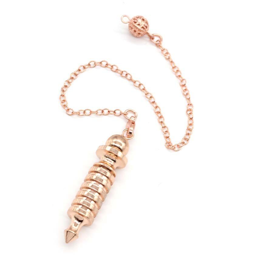 Metal Pendulum Pendulo Radiestesia Pendulums for Dowsing Healing Pyramid Pendant Necklace Women Men Spiral Pendule Reiki Amulet