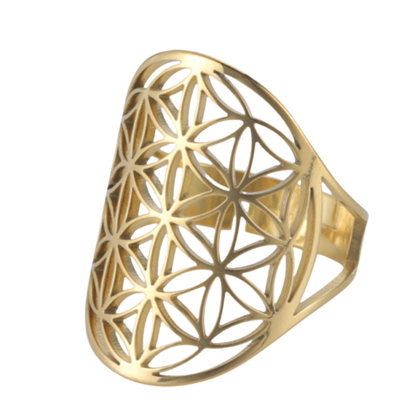 Finger Ring Hollow Out Creative Stainless Steel Fidget Ring