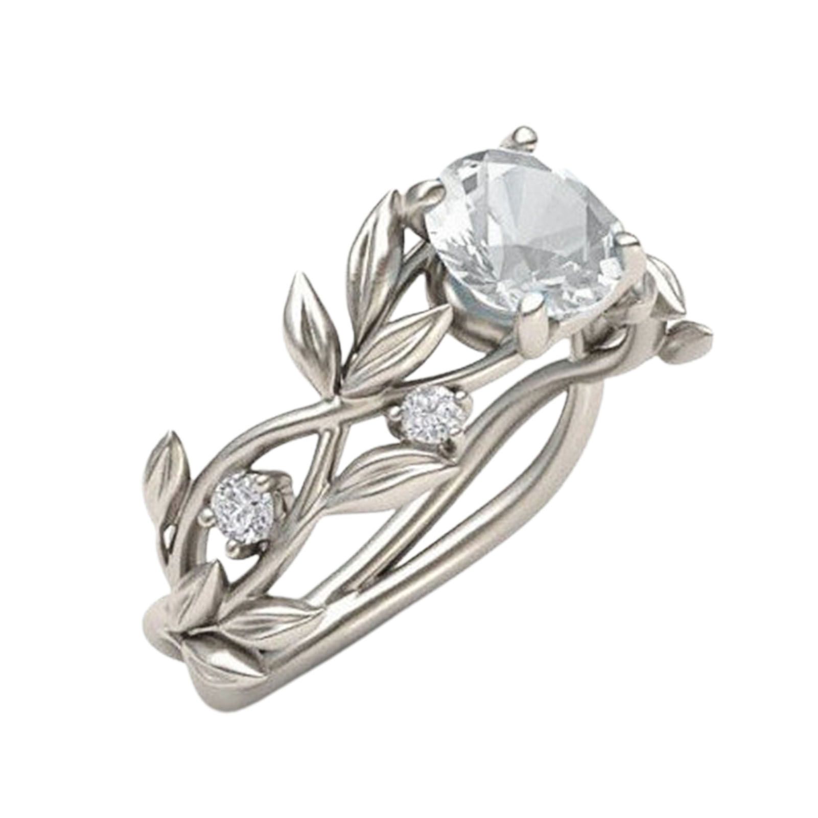 Engagement Ring Sturdy Artificial Crystal Women Engagement Ring