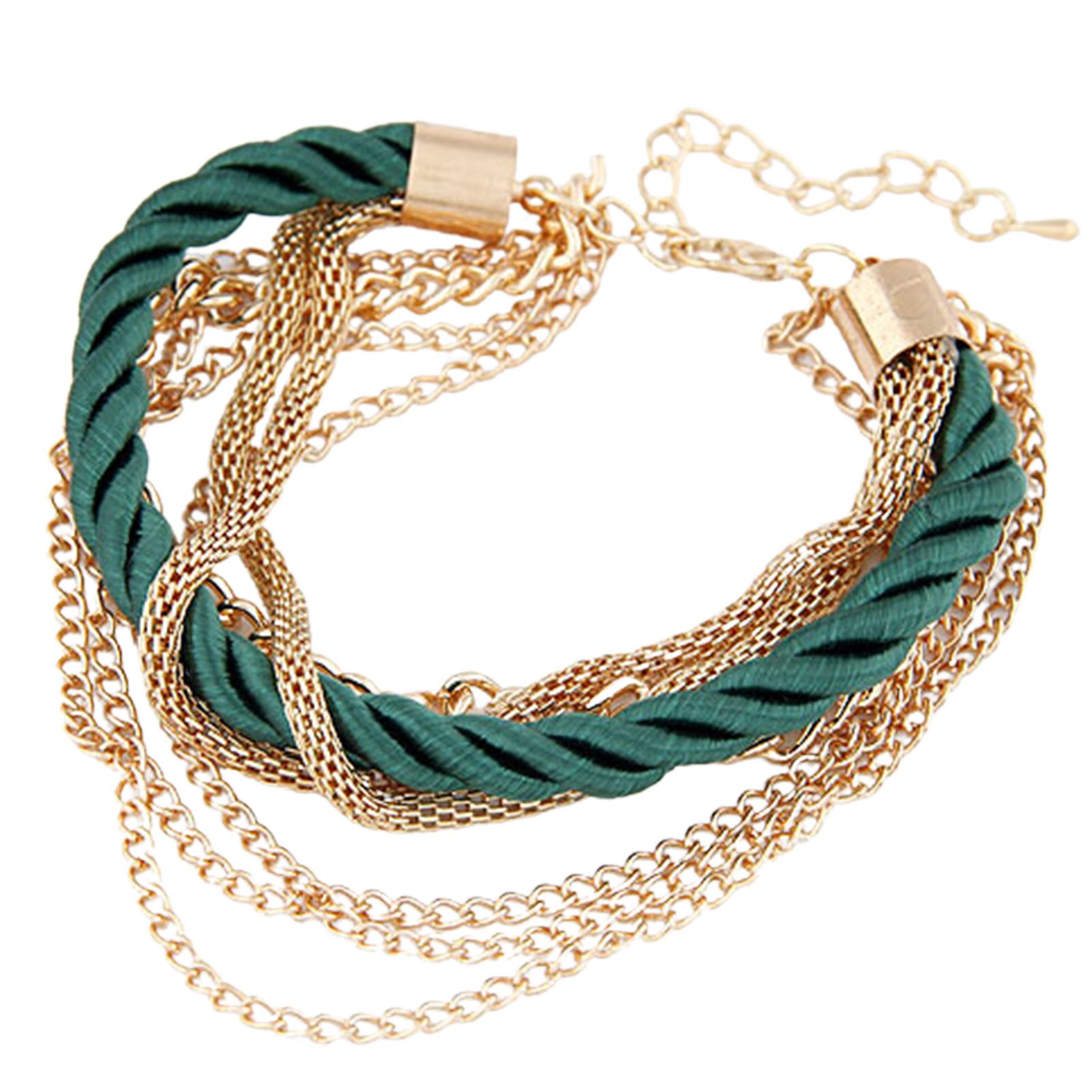 Charm Bracelet Extension Chain Multilayer Braided Lady Beautiful Bracelet