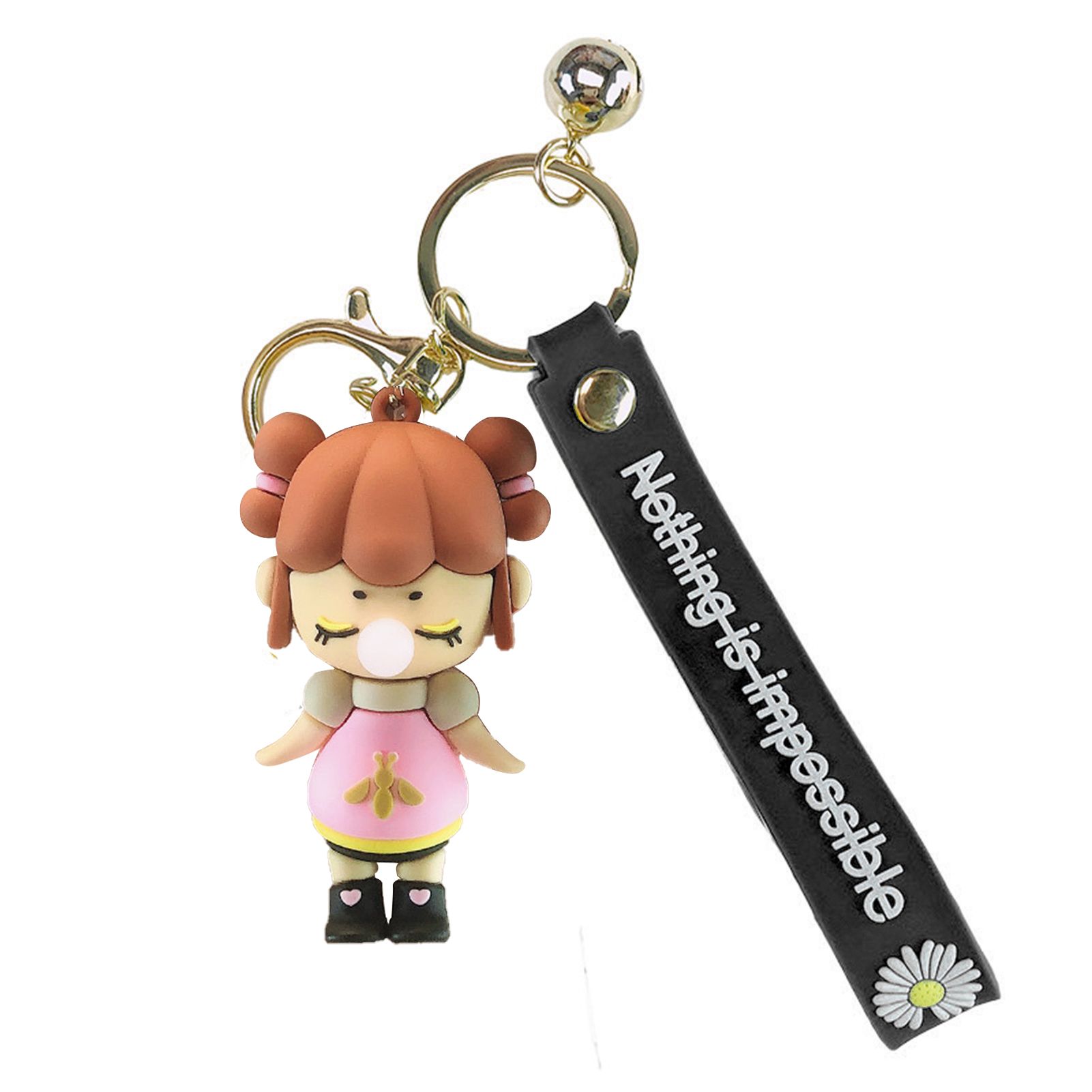 Keychain Pendant Eye-catching Cute Cartoon Key Ring Holder