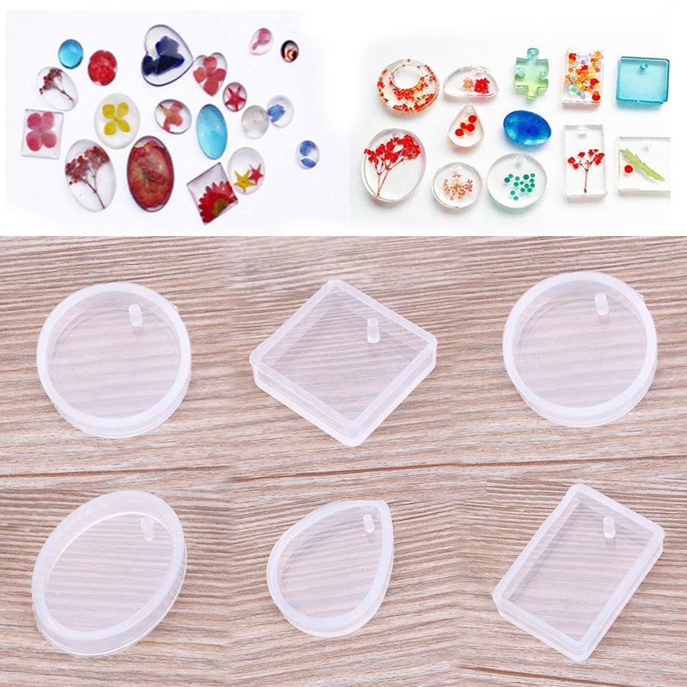 2PCS DIY Silicone Pendant Mold Making Jewelry For Resin Necklace Casting Mould Craft Tool