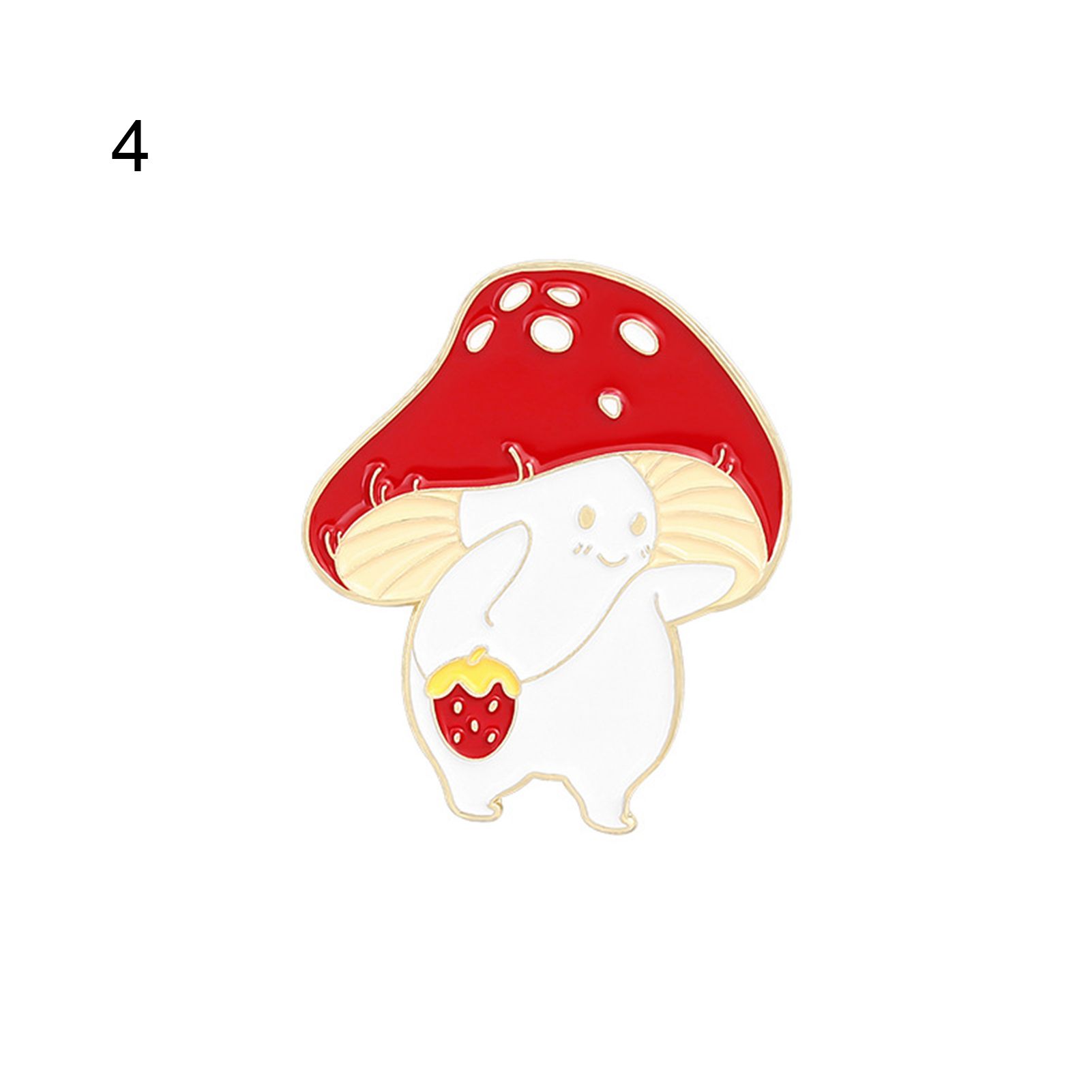 Cartoon Cute Mushroom Knife Guitar Enamel Student Brooch Pin Badge Jewelry Gift