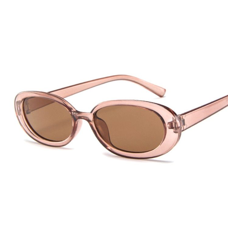 Style Oval Sunglasses Women Vintage Retro Round Frame White Mens Sun Glasses Female Black Hip Hop Clear Glasses UV400