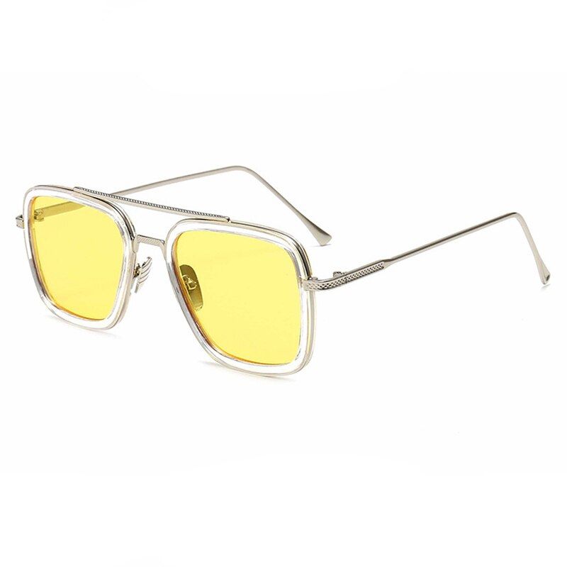 Iron Man 3 Tony Stark Sunglasses For Men Women High Quality Design Square Male Female Driving Travel Metal UV Protection Glasses-C28-Other