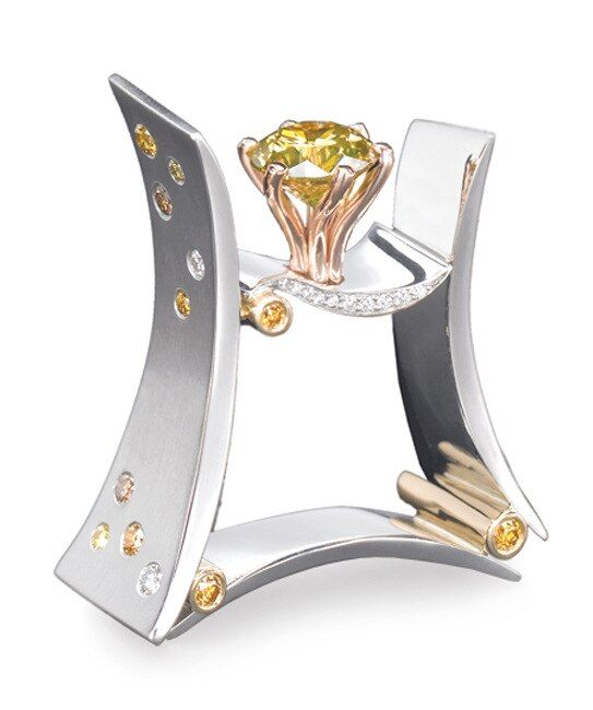 925 Silver Color Ametrine Diamond Ring for Women Bague Etoile Bizuteria Topaz Gemstone Silver 925 Jewelry Diamante Ring Jewelry