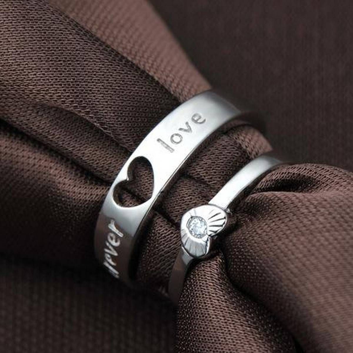 Love Crystal Finger Ring For Couple - Finger Ring