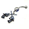 Women y Western Cowgirl Dangle Belly Button Navel Ring Body Piercing Jewelry