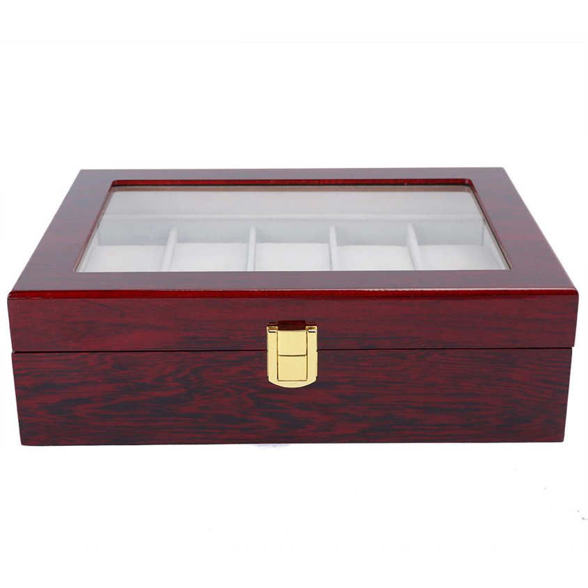 exquisite 10 slots watch storage box jewelry travel display organizer case