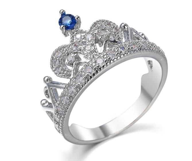 Exquisite Princess Crown Shaped Ring 925 Sterling Sliver CZ Rings for Women Fashion Ladies'Gifts Aneis De Ouro Zirconia Jewelry