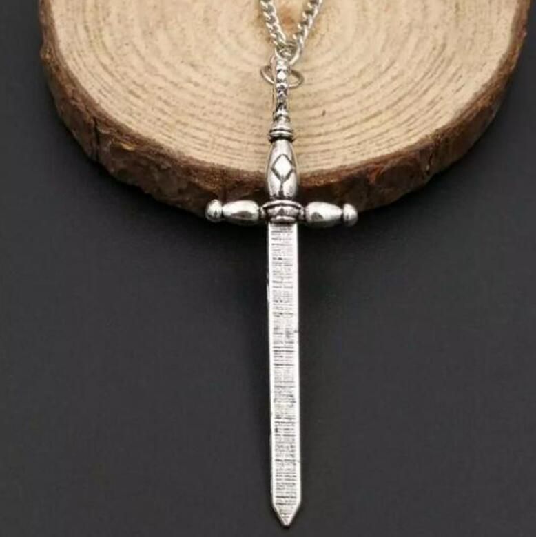 Medieval sword Necklaces &Pendants Mens sword Pendant Necklace Chain Necklace Statement Jewelry