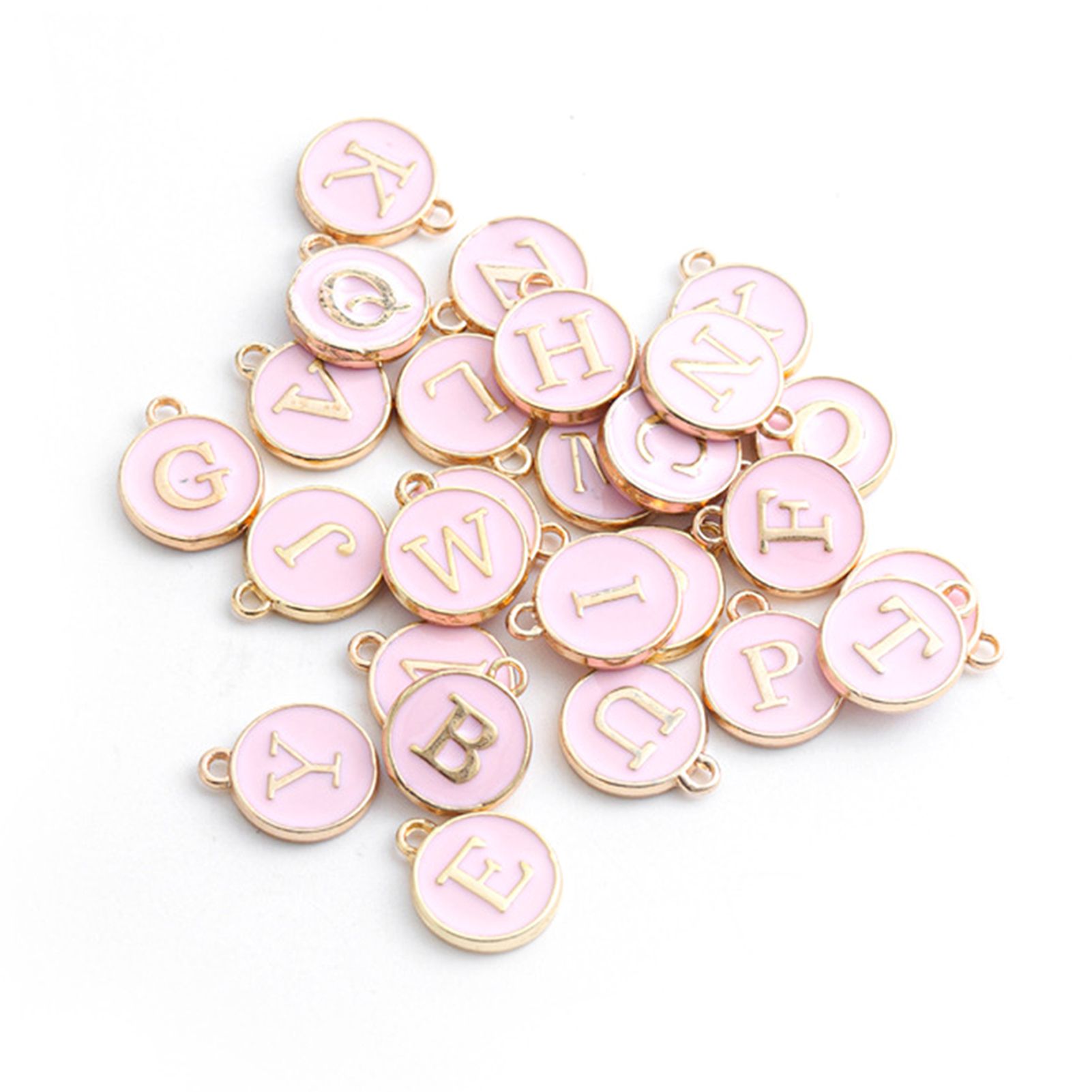 26Pcs Alphabet Letter DIY Mini A-Z Alloy Letter Charms Pendant for Necklace