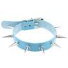 Women Fashion Alloy Rivet Spike Faux Leather Choker Short Neckle Punk Jewelry