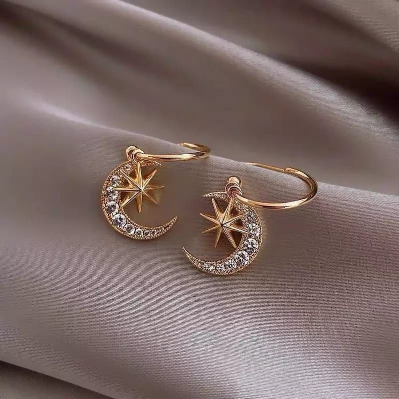 Earrings Fashion Jewelry Moon Star Earrings Oorbellen Brincos Earrings For Whomen