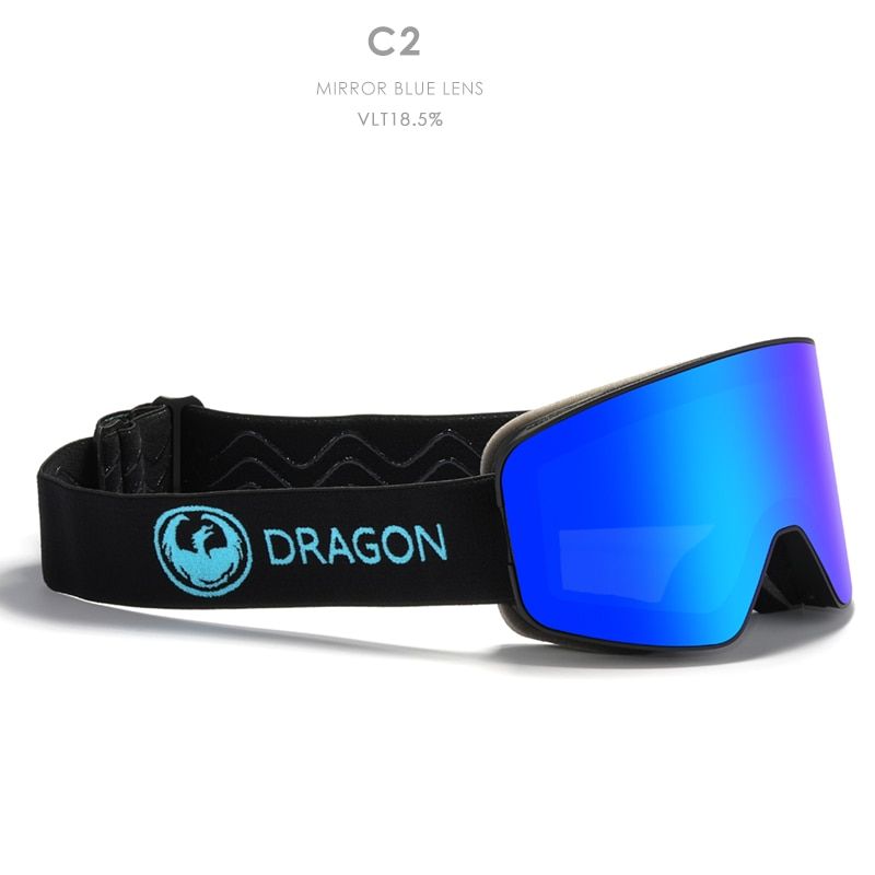 Dragon Winter Snowboard Goggles  Anti Fog Coating Sun Glasses UV400 Protection Optimized Lenses Goggle Design D292-D292-C2
