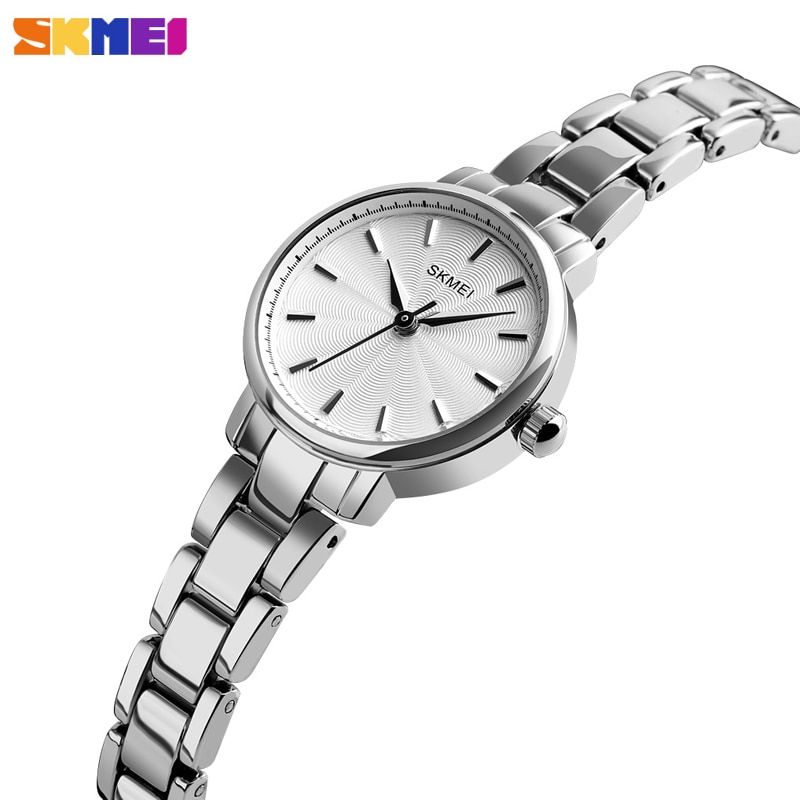 SKMEI Quartz Watches Fashion Top Brand Luxury Women Watch Casual Stainless Steel Bracelet Waterproof Womens Wristwatch
