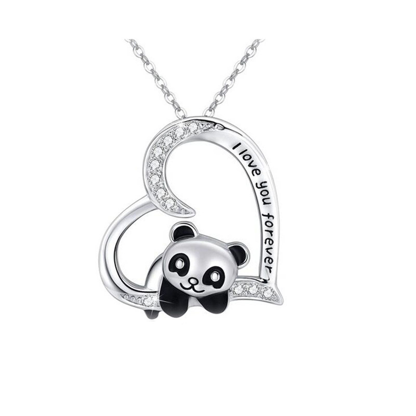 Heart Neckle Chain Heart Pendant Neckle with Engd Word
