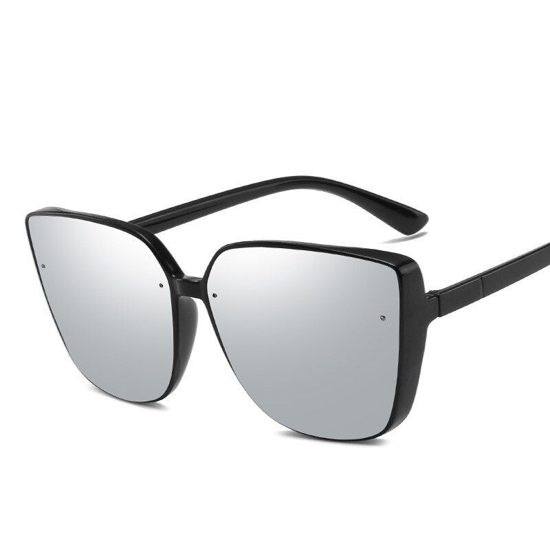BlackSilverLeonLion Luxury Retro Sunglasses Women Cateye Glasses For Women Brand Designer Sunglasses Women Vintage Oculos De Sol Feminino