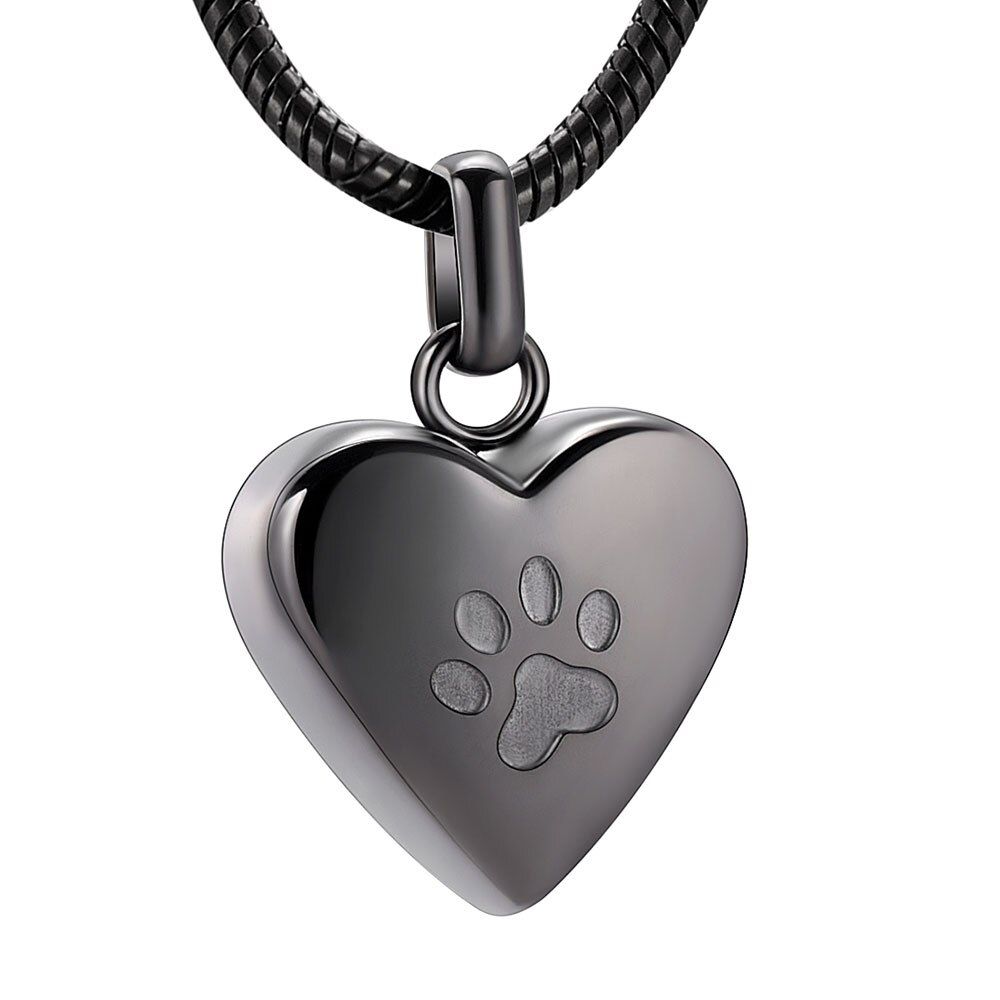 Cremation Jewelry pet memorial necklace Paw Print Funeral Ashes Urn Necklace Keepsake Cremation Jewelry Dog/Cats Ashes