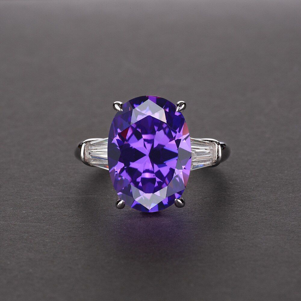 PANSYSEN Wedding Rings For Women Silver 925 Sterling Jewelry Pink Topaz Oval Finger Ring Bridal Engagement Ringen Accessories