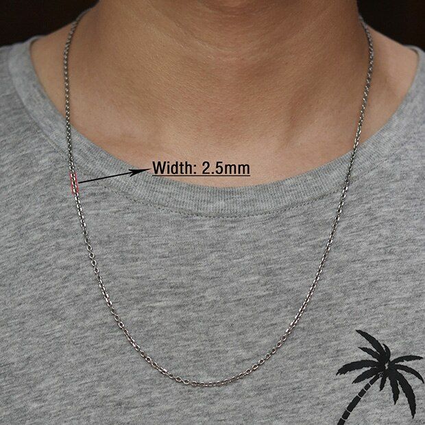 High Quality Stainless Steel Chain Necklace Silver Color Charm Pendant Necklace Match Rolo Chain Necklace Jewelry Christmas Gift