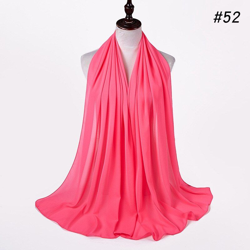 women plain bubble chiffon scarf hijab wrap printe solid color shawls headband muslim hijabs scarves/scarf  wholesale 60colors