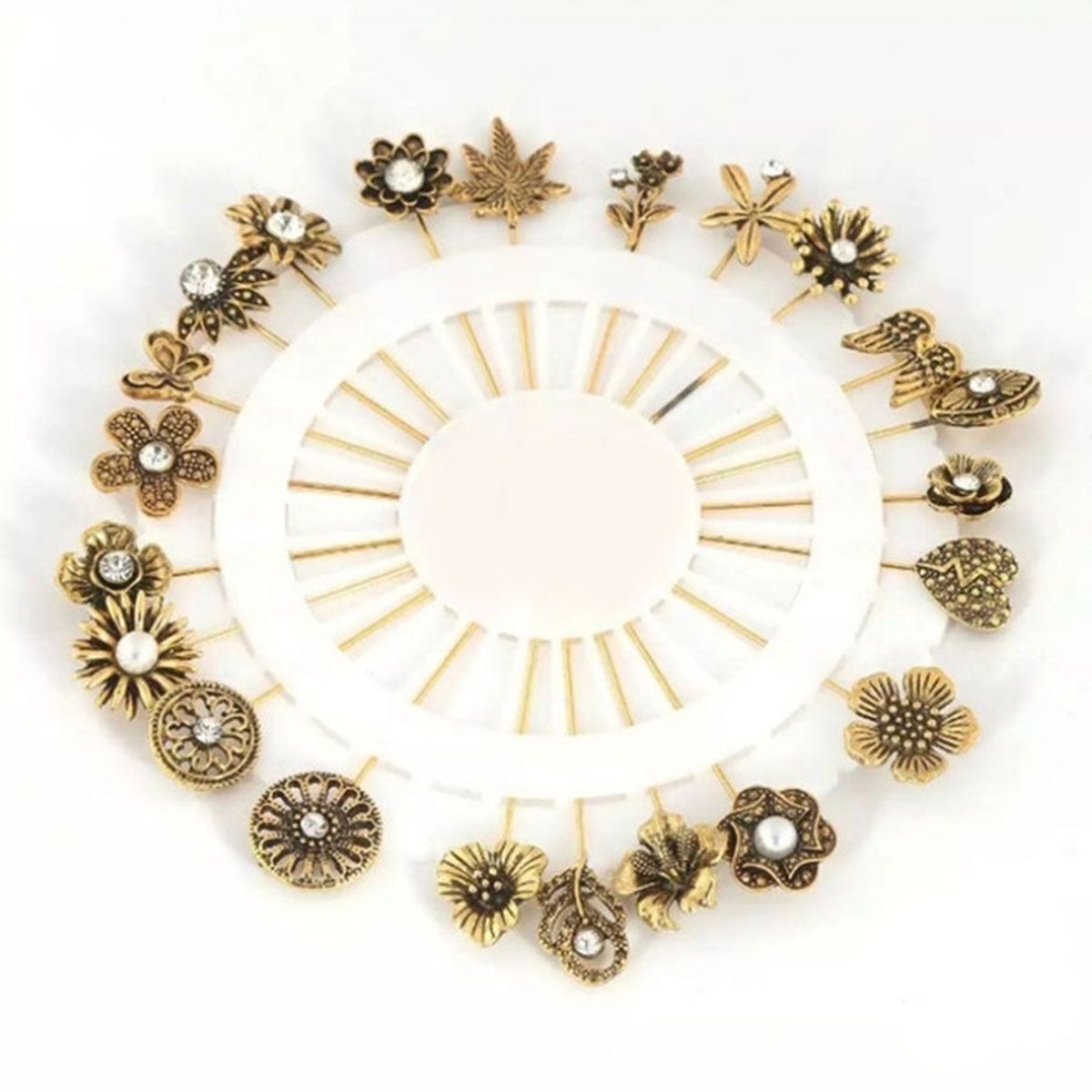 10 Pieces Metal Hijab pin Golden color