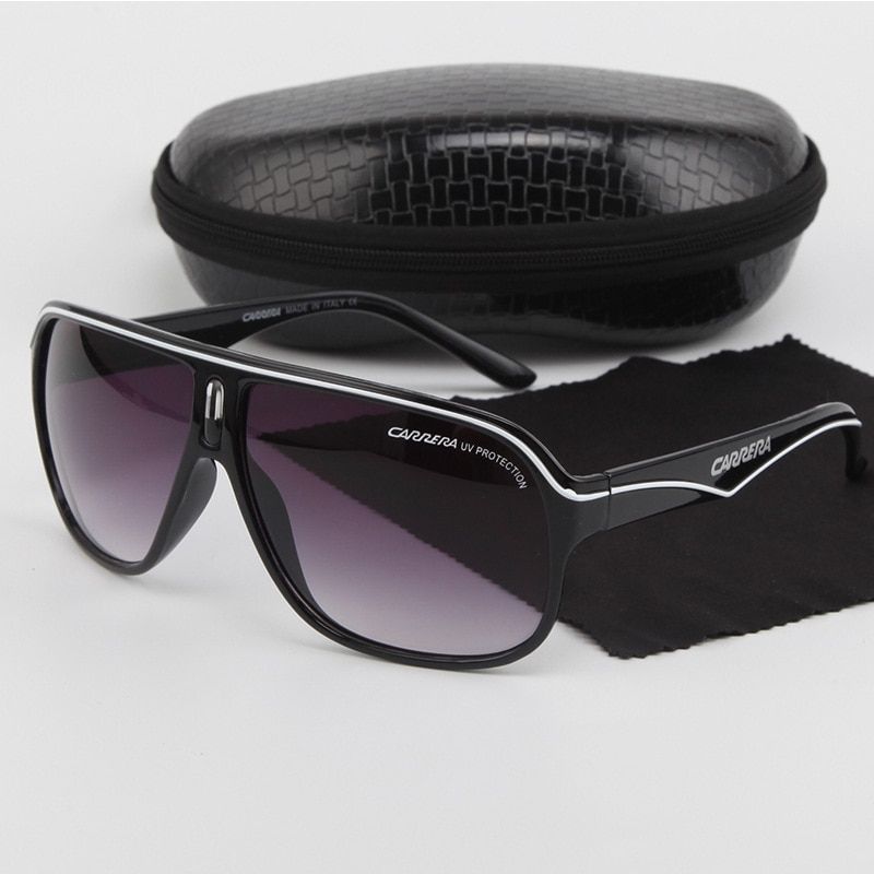 New Fashion Sunglasses for Men With PU Case Glasses Cloth Big Frame Driving Men's Women's Sunglasses Outdoor Sports Eyewear-C1-PU Case BOX