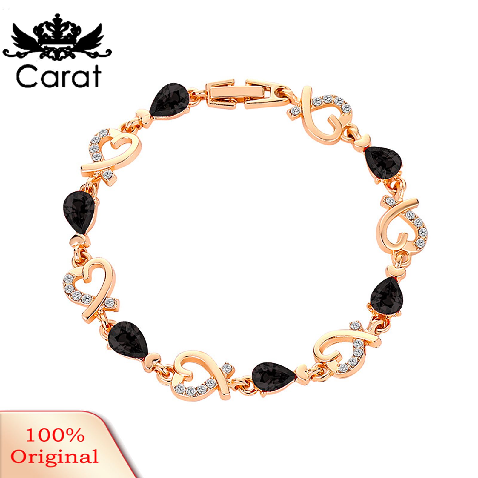 Women Fashionable Hollow Heart Shape Pendant Bangle Bracelet Party Wrist Jewelry