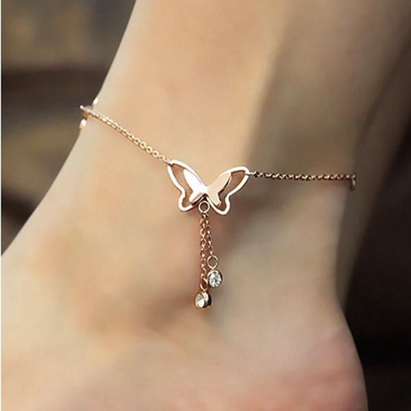New Girls Butterfly Anklet