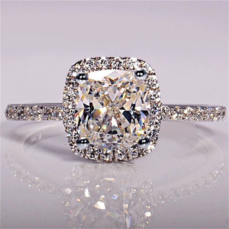 CC Wedding Rings For Women S925 Silver Pink Cubic Zirconia Romantic Fine Jewelry Bridal Elegant Ring Bague Drop Shipping CC596