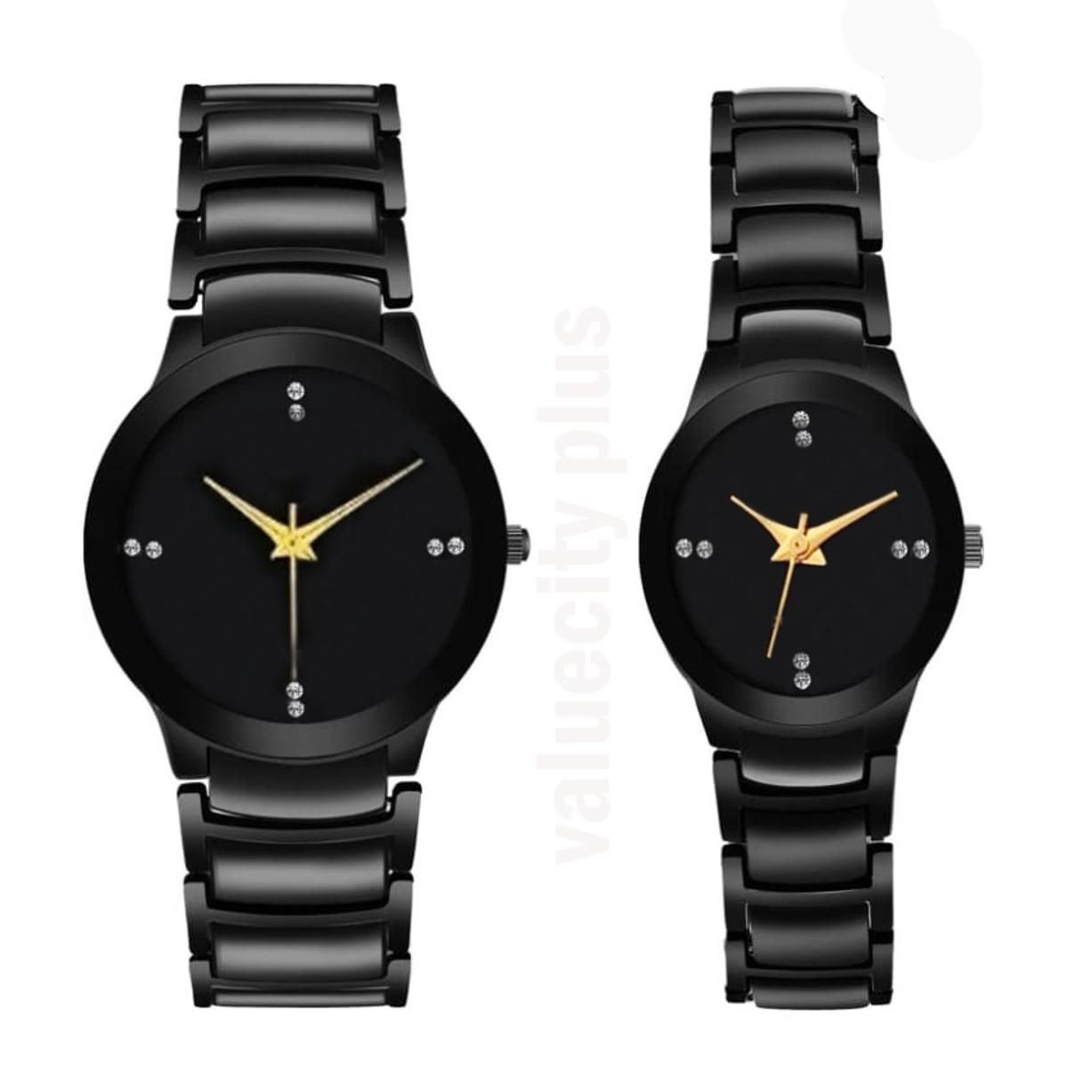 Elegant stylish Look Analog Stainless Steel Couple Watch