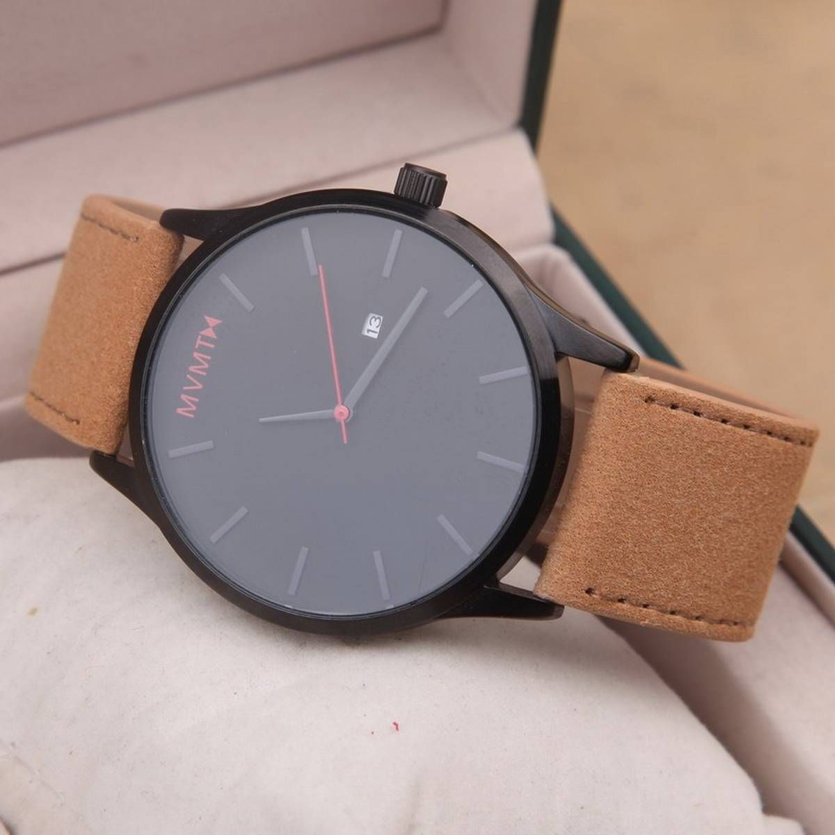 MVMT  Artificial Leather Analouge Watch for Men – Brown & Black